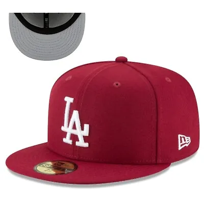 Los Angeles Dodgers MLB  59Fifty Fitted Hat -Burgundy • $33.25