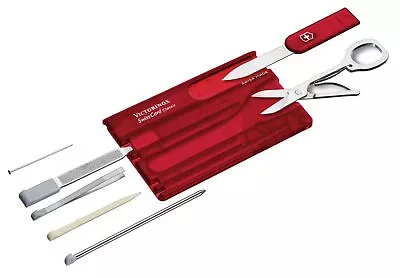 Victorinox Swiss Card Classic Transluscent Red Multifunctional • $55.54