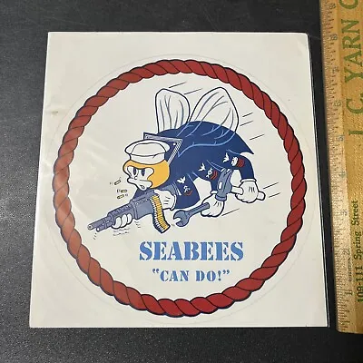 Vintage Unised Seabees Decal 8” Sticker • $12.99