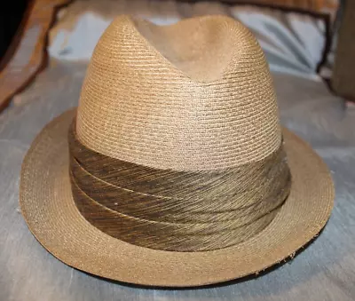 Vintage Dobbs Men's Dress Hat Fedora Straw Size 7 • $28