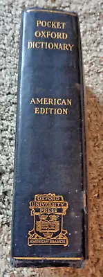 £5.24 • Buy Vintage -The Pocket Oxford Dictionary Of Current English 1927 - American Edition