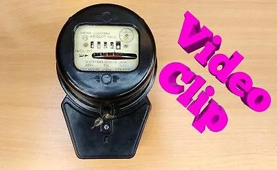 Vintage Russian Soviet Round Electrical WATT-HOUR Meter 1969 Bakelite USSR Video • $50