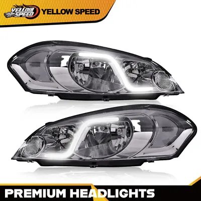 Fit For 06-16 Monte Carlo/impala/limited LED DRL Headlights Lamps Chrome Clear  • $81.78