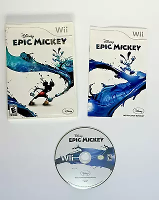 Disney Epic Mickey (Nintendo Wii 2010) Complete (CIB) Tested • $9.99