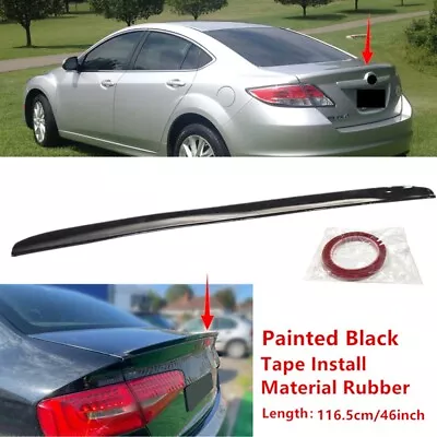 46in Fit For Mazda 6 Mazda6 09-13 Rear Trunk Lip Spoiler Wing Universal Black • $35.32