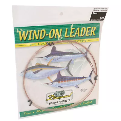 Momoi Diamond Fluorocarbon Wind On Leaders-25 Ft-Clear  130 Lb. • $32.95