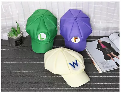 Super Mario Bros Hat Mario Luigi Wario Waluigi Cap Costume Cosplay Outfit 2022 • $18.99