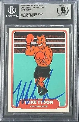 Mike Tyson Signed 2023 Fiterman Sports Exclusive Trading Card BAS Punch Out 2 • $119.99