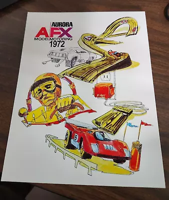 Aurora AFX 1972 Catalog Cover Reproduction Poster 8 1/2  X 11  • $10