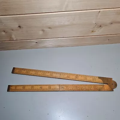 $12.52 • Buy Vintage Rabone Chesterman 24  2ft  Folding Rule  No.1380 Boxwood And Brass 
