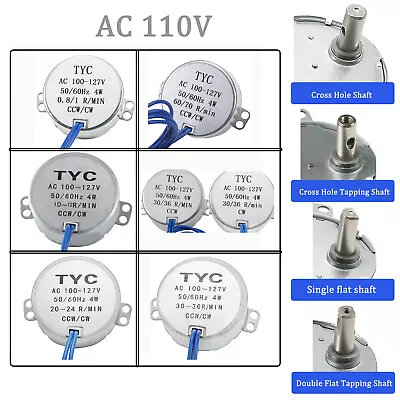 TYC-50 Synchronous Motor AC110V 0.8-1RPM 10-12RPM 20-24RPM 60-70RPM 30-36RPM Lot • $17.99