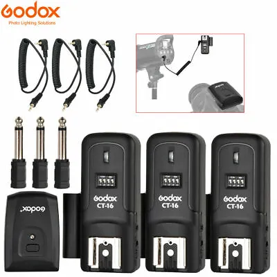 Camera CT-16 Wireless Radio 16 Channels Flash Trigger Transmitter + Receiver Set • $70.99