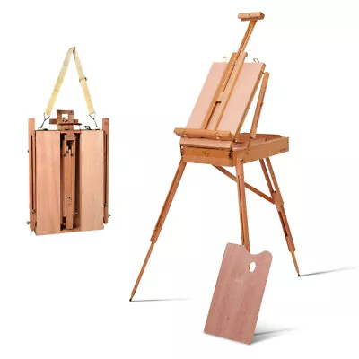 $82.99 • Buy French Easel Wooden Sketch Box Portable Folding Art Studio Easel Painters Tripod