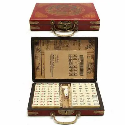 Vintage Mahjong Rare 144 Tiles Mah-Jong Set Bamboo Piece & English Instructions • £18.99