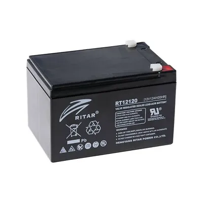 Ritar RT12120 - 12 Volt 12 Amp Battery - MOBILITY WHEELCHAIRSI  AND GENERAL USE • £29.55