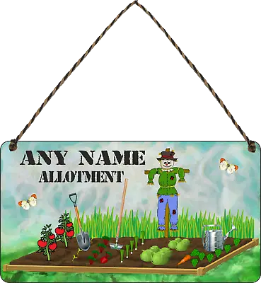 £5.87 • Buy Personalised Allotment Sign Any Name Garden Signs Hanging Plaque Shed Sign Gifts