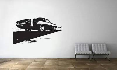 Sports Race Muscle Car Ford Mustang Wall Decal Art Decor Vinyl Sticker • $69.95