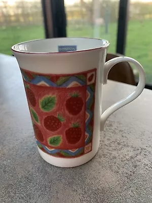 Raspberry Mug London Herb & Spice Company Fine Bone China Crown Trent Vgc • £8