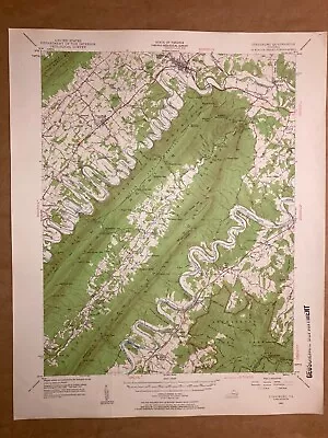 Strasburg VA Shenandoah Co. USGS Topographical Geological Survey Quadrangle Map • $9.95