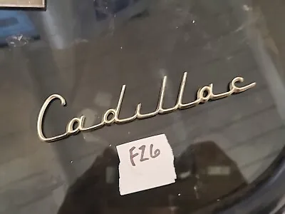 Vintage 1950s Cadillac Emblem Script 6 1/2  X 1 1/4  Oem Bin Fz6  Interior??? • $47.99