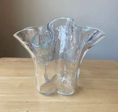 MUURLA EVA Clear Glass Handkerchief Vase - Finland - EUC • $32.50