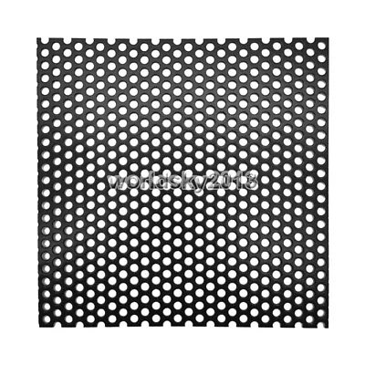 2pcs 170x170mm Square Metal Mesh Grille Speaker Cover Decorative Circle #Black • $9.48