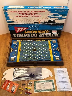 Rare Vintage Jim's Lectramatic Torpedo Attack Game Electric 60's Submarine War • $37.99