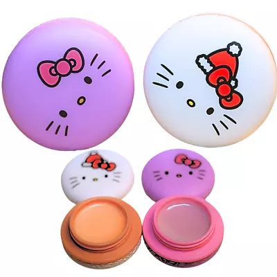 2 Creme Shop Hello Kitty Macaron Lip Balm Marshmallow Fluff & Winter Apple Pie • $17.49