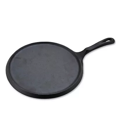 Alpine Cuisine Round Comal Cast Iron 10 Inch Seasoned Coating Black With Durable • $22.99