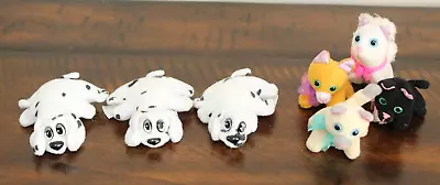 Vintage Toy Things Lot 7 PLUSH CATS + PUPPIES Pet Puppy Dalmatian Dog Kitty Cat • $11.95