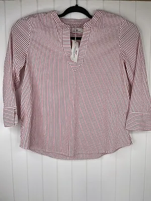 Vineyard Vines Womans Large Top Shirt Seersucker Savannah Popover Resort Red NWT • $50