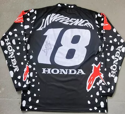 Jett Lawrence Signed #18 Motocross Replica Jersey  Supercross Black & White PSA  • $849