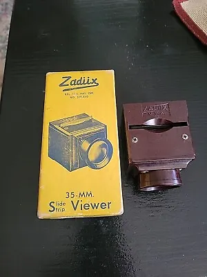 Zadiix 35mm Slide Or Strip Royal De-Luxe Viewer With Box Vintage USA Bakelite? • $12.99