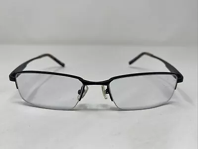 NASCAR NCO-N25 COL.004 53-18-140 Black Metal Half Rim Eyeglasses Frame LU33 • $50