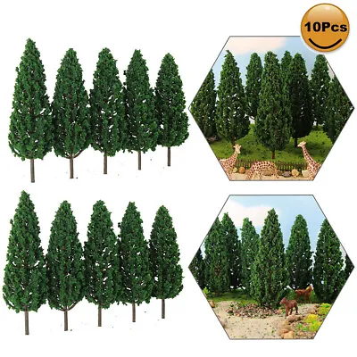 10pcs Model Pine Trees 1:25 Green For O G Scale Railway Layout 16cm S16060 • $13.99