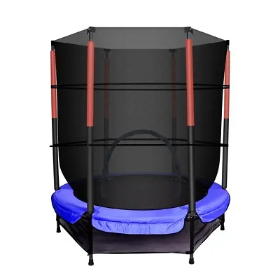 $99.99 • Buy 4.5ft Round Trampoline Spring Indoor Outdoor Safety Net Set Kids Jumping Gift