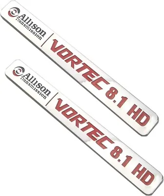 2pcs Allison Transmission 8.1 Hd 8.1L Vortec Emblems For 2500 3500 Gmc Silverado • $16.99