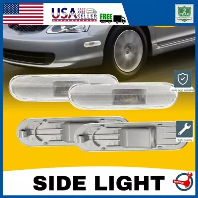 4PCS Chrome Front+Rear Bumper Side Marker Light For 02-05 Honda Civic Si EP3 3DR • $30.39