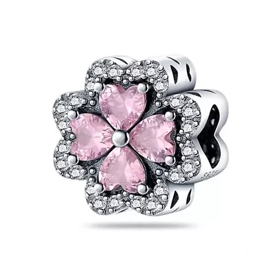 Pandora Sparkling Sterling Silver 925  Pink Series Heart Charm • £14.99