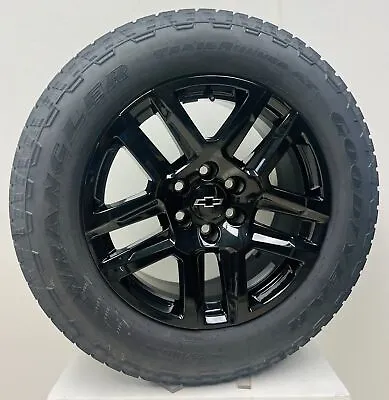 20  Chevy Silverado Black Trail Boss OEM Wheels Goodyear A/T 275/60R20 Tires • $2129
