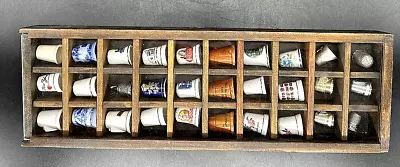 30 Lot Vtg Thimbles & Shadow Box Porcelain Metal Wood States Beleek Disney Coke • $59.95