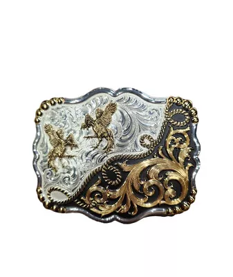 Montana Silversmiths Two Tone Fighting Roosters - Acc Buckle - 35410Yg-1009Lsm • $160