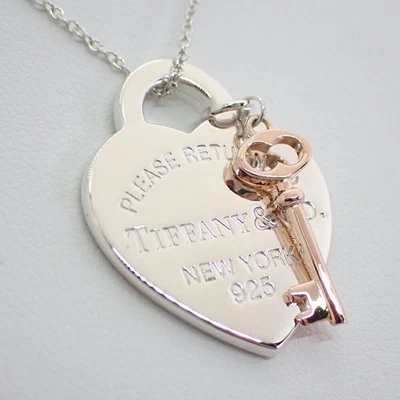 £323.67 • Buy Newly Finished TIFFANY&Co. Metal Key Return To Heart Tag SV925 Necklace G985-2