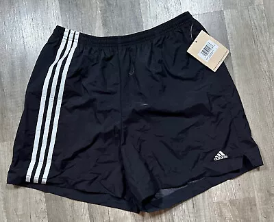 Vintage 90s Adidas Running Shorts Women’s Large Made USA NWT Black NOS • $29.99