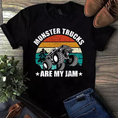 Monster Trucks Are My Jam Trucker Vintage Tshirt • $26.95