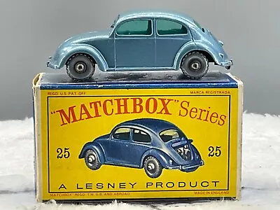 Matchbox Lesney#25 VolkswagenSILVER WHEELS 1200MintBoxed All Orig.N.O.S • $388