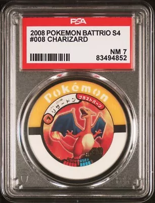 Charizard #008 Pokemon Card Coin Battrio Puck Chip 2008 TAKARA TOMY PSA 7 POP 3 • $69.99