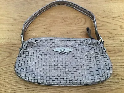 Elliott Lucca Metalic Woven Leather Shoulder Hobo Bag • $28