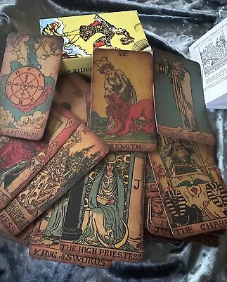 The Rider Tarot Deck Vintage Looking With Guidebook And Box.  Great Condition. • $29.99