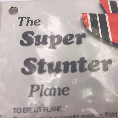 Super Stunter Airplane Card Paper 3 In Pack Made In England New Vintage 1970s • $12.99